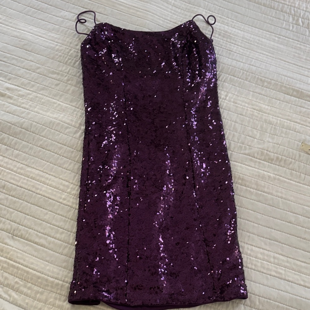 Lulu's Purple Sequin Mini Dress